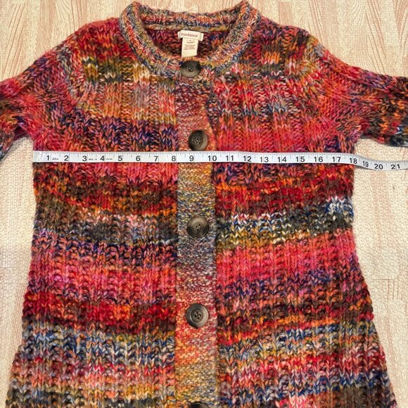 Sundance Pinebrook Long Wool Blend Chunky Knit Cardigan Size Small - Picture 6 of 7